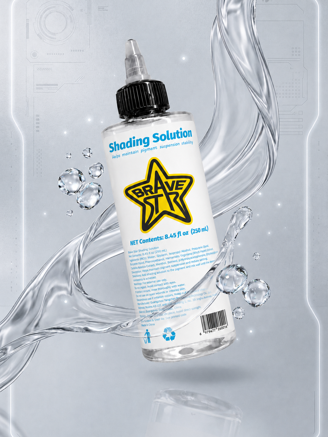 BraveStar Tattoo Dilution Solution 250ml
