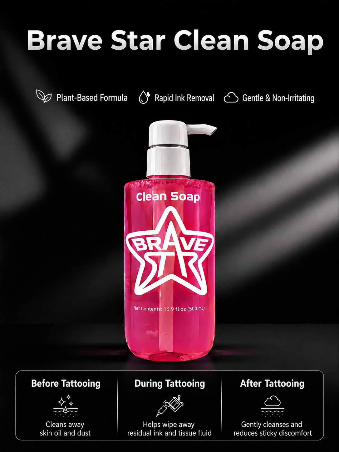 BraveStar Tattoo Clean Soap 500ml