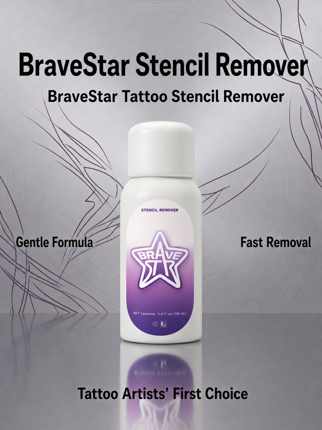 BraveStar Tattoo Stencil Remover 100ml