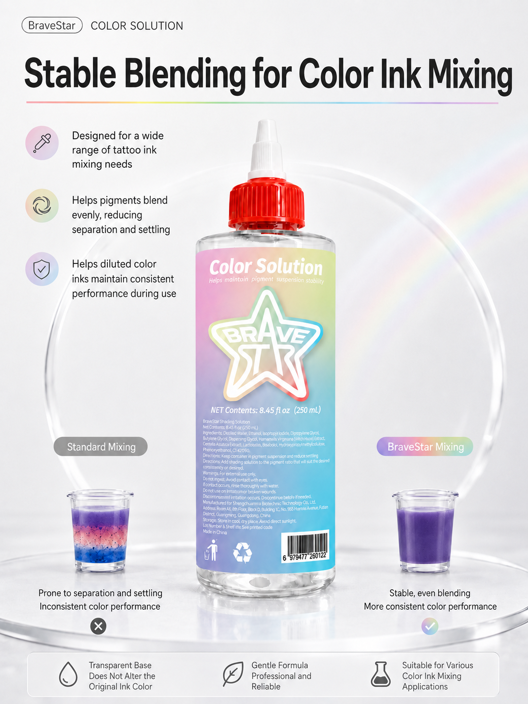 BraveStar Tattoo Color Solution 250ml