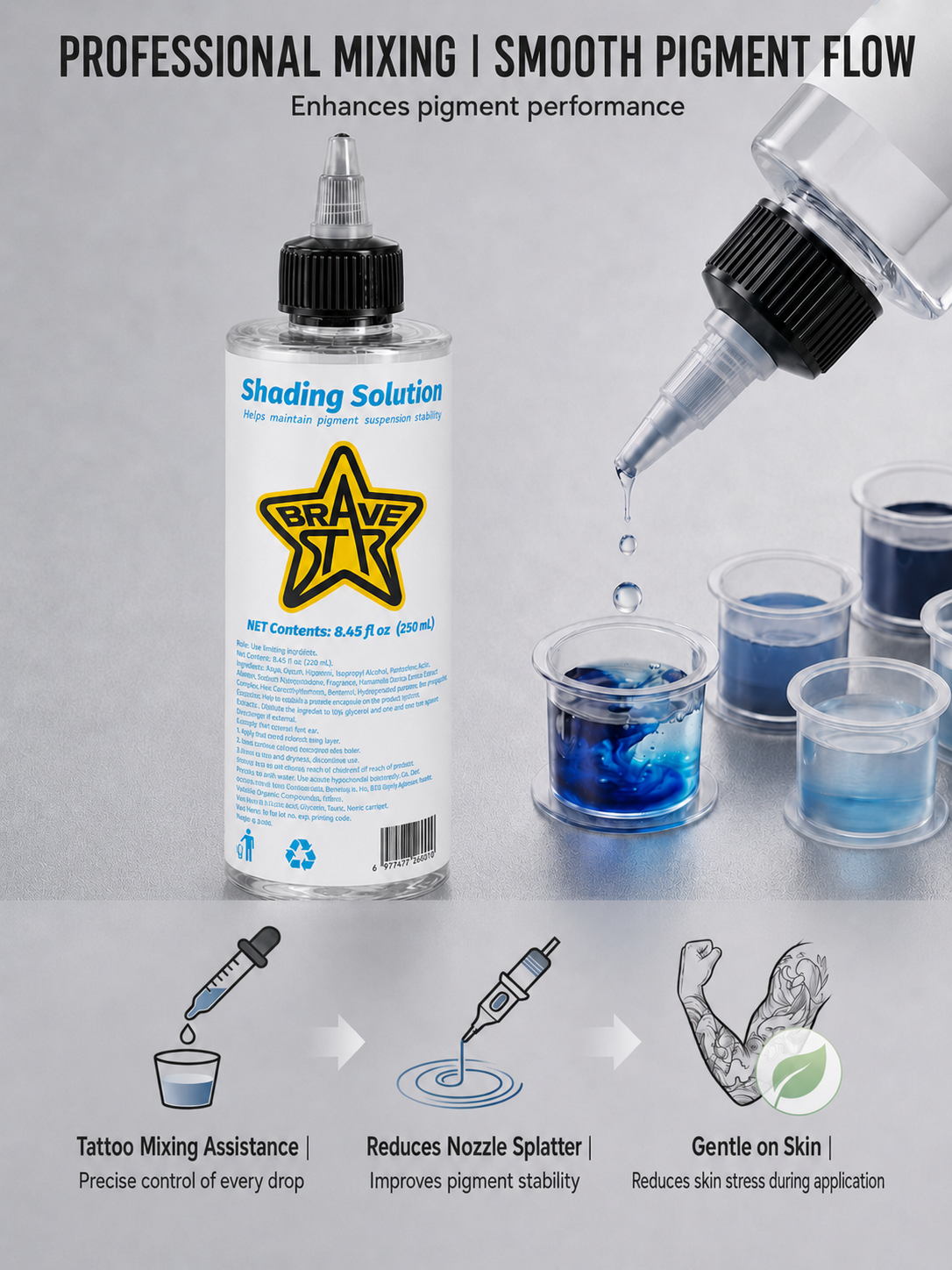 BraveStar Tattoo Dilution Solution 250ml