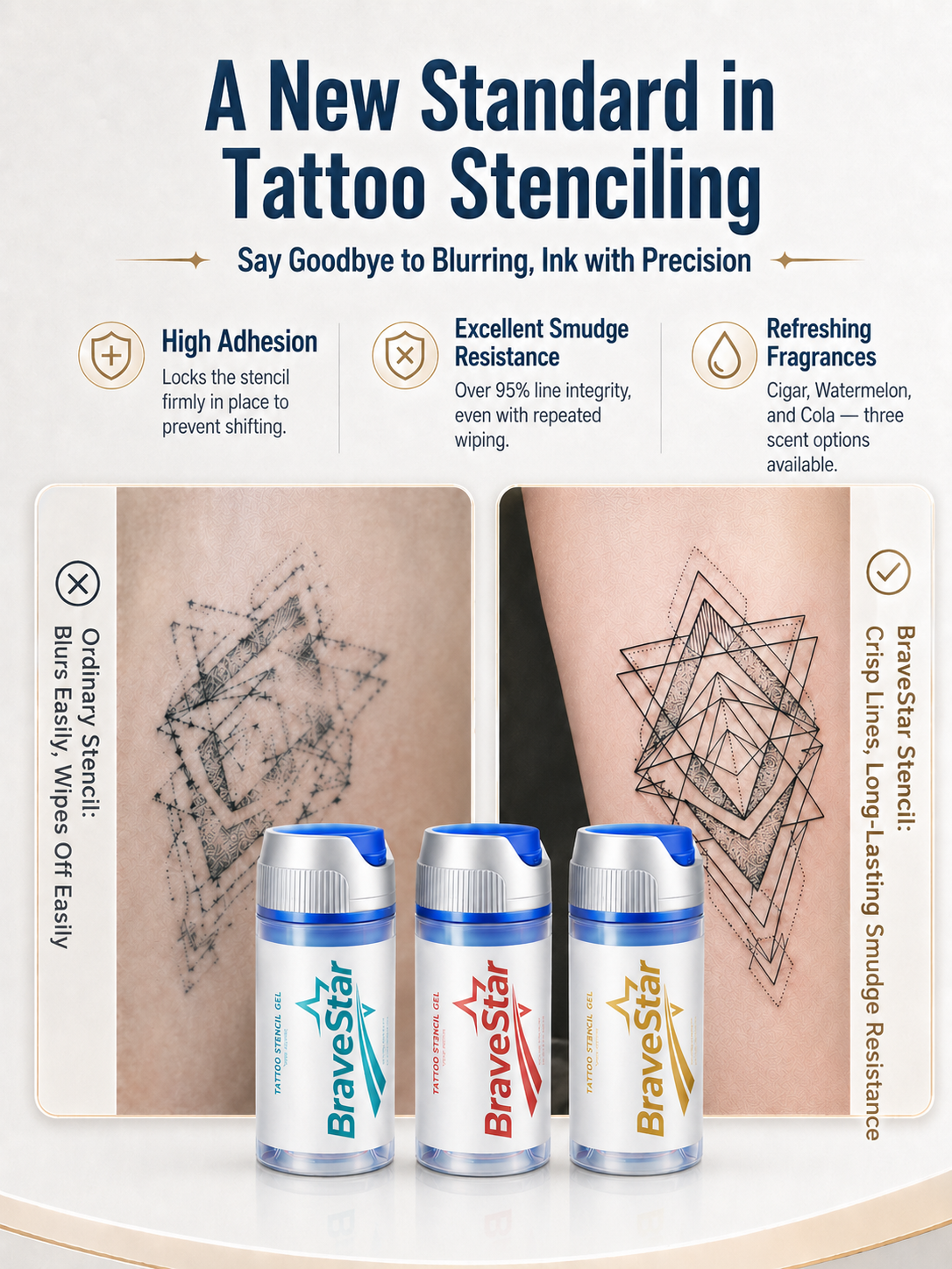 BraveStar Tattoo Stencil Transfer Gel 100g