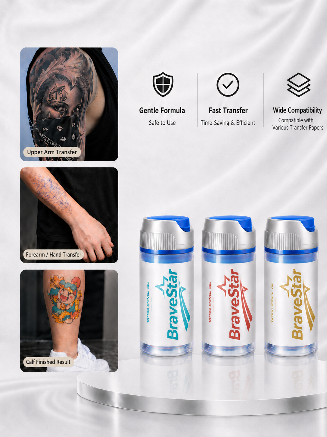BraveStar Tattoo Stencil Transfer Gel 100g