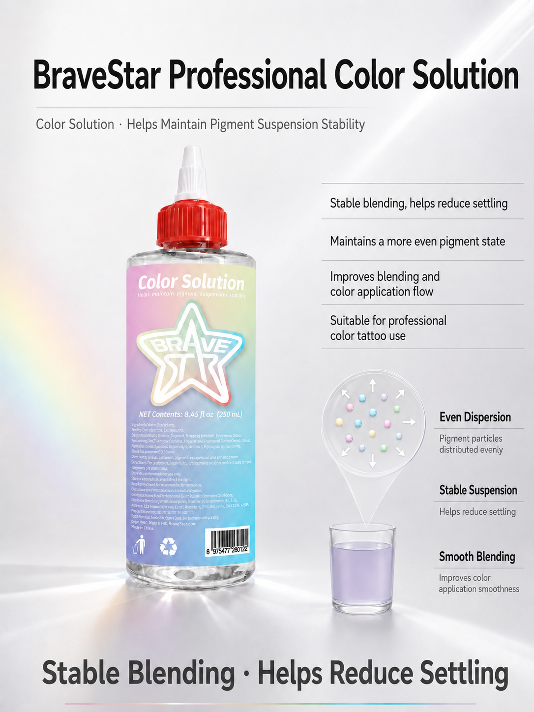BraveStar Tattoo Color Solution 250ml