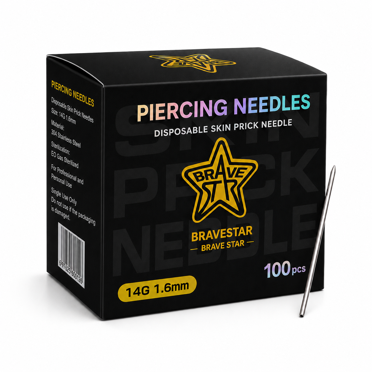 BraveStar Piercing Needles 100 Pcs