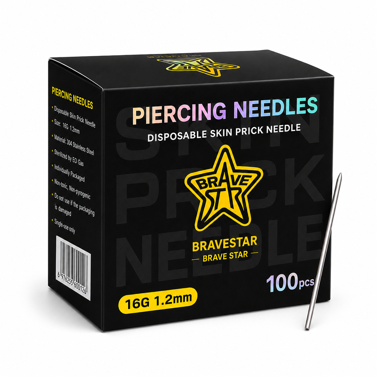 BraveStar Piercing Needles 100 Pcs